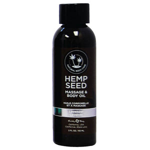 Earthly Body Hemp Seed Massage & Body Oil - Lavender Scent 59 ml