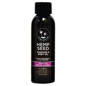 Earthly Body Hemp Seed Massage & Body Oil - Skinny Dip Scent - 59ml