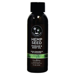 Earthly Body Hemp Seed Massage & Body Oil - Naked In The Woods Scent 59ml