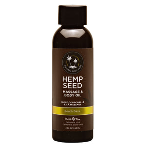 Earthly Body Hemp Seed Massage & Body Oil - Beach Daze 59ml