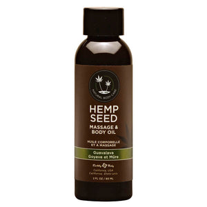 Earthly Body Hemp Seed Massage & Body Oil - Guavalava Scent 59ml
