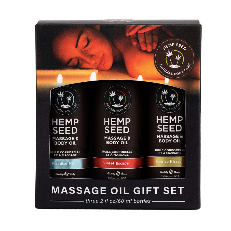 Hemp Seed Massage Oil Trio Gift Set - Summer 2023
