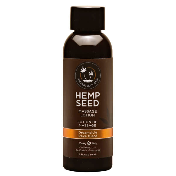 Hemp Seed Massage Lotion - Dreamsicle (Tangerine & Plum) Scented - 59 ml Bottle
