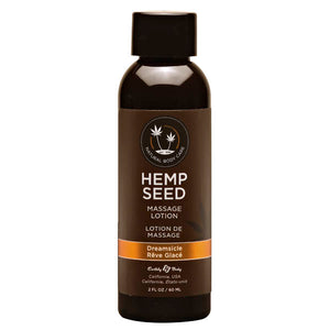 Earthly Body Hemp Seed Massage Lotion - Dreamsicle Scent 59ml