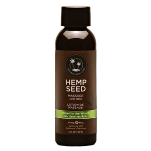 Earthly Body Hemp Seed Massage Lotion - Naked In The Woods Scent - 59ml
