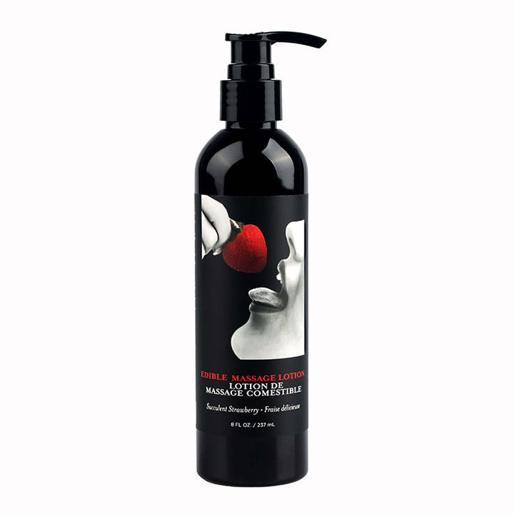 Edible Massage Lotion - Strawberry Flavoured - 237ml