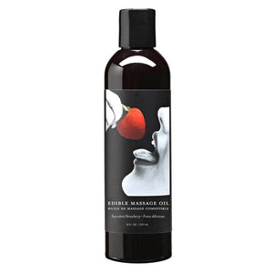 Earthly Body Edible Massage Oil - Succulent Strawberry Flavour 237ml