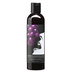 Earthly Body Edible Massage Oil - Gushing Grape Flavour 237ml