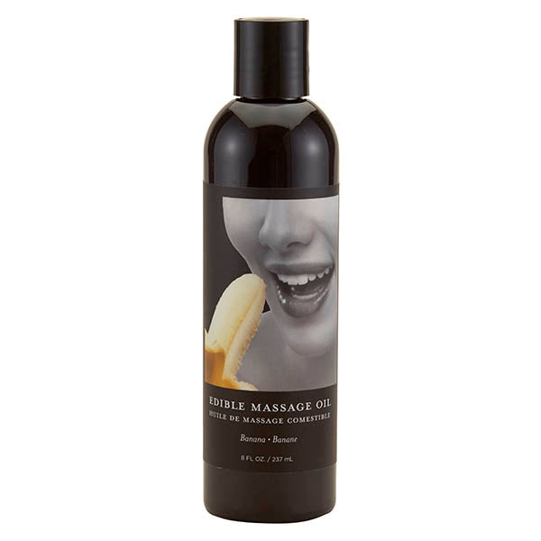 Edible Massage Oil - Banana Flavoured - 237 ml Bottle