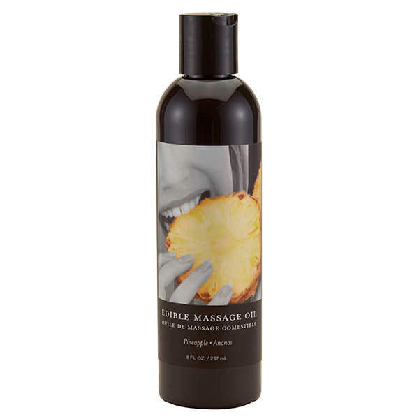 Edible Massage Oil - Pineapple Flavoured - 237 ml Bottle