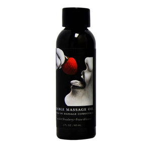 Earthly Body Edible Massage Oil - Succulent Strawberry Flavour 59ml