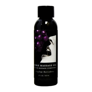 Earthly Body Edible Massage Oil - Gushing Grape Flavour 59ml