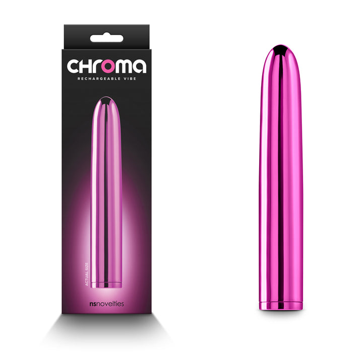 Chroma 7 Inch Metallic Vibrator - Pink
