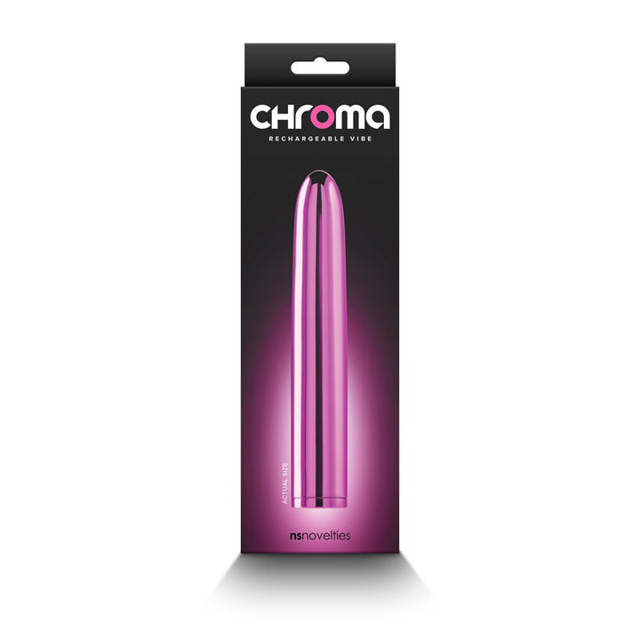 Chroma 7 Inch Metallic Vibrator - Pink