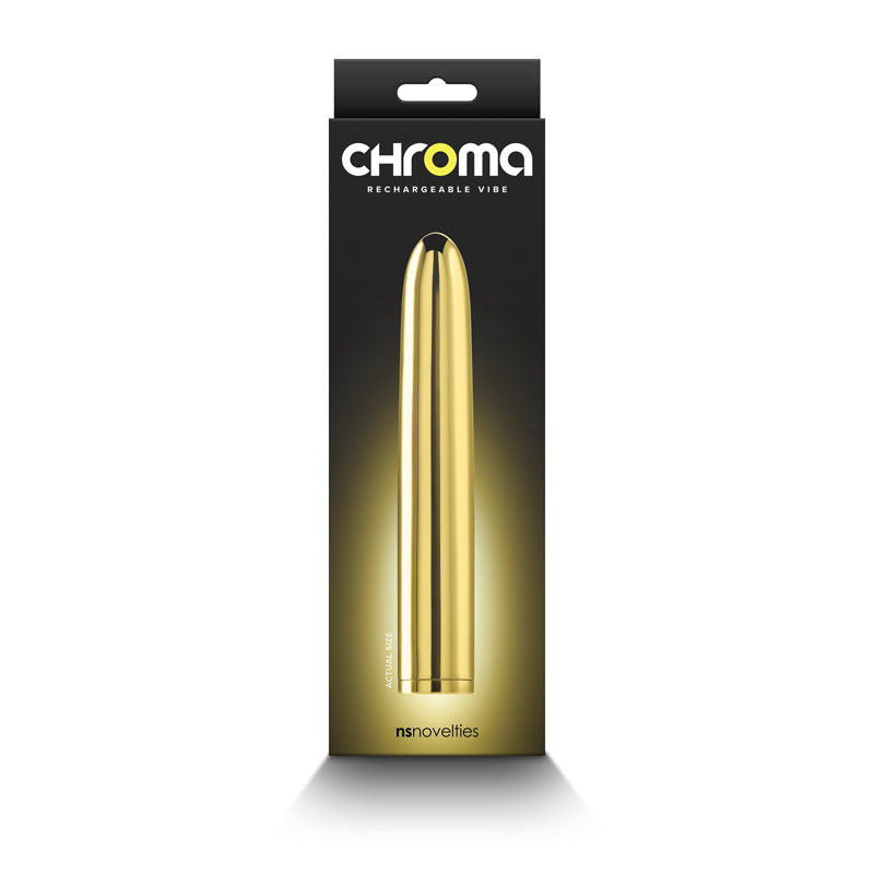 Chroma 7 Inch Metallic Vibrator - Gold