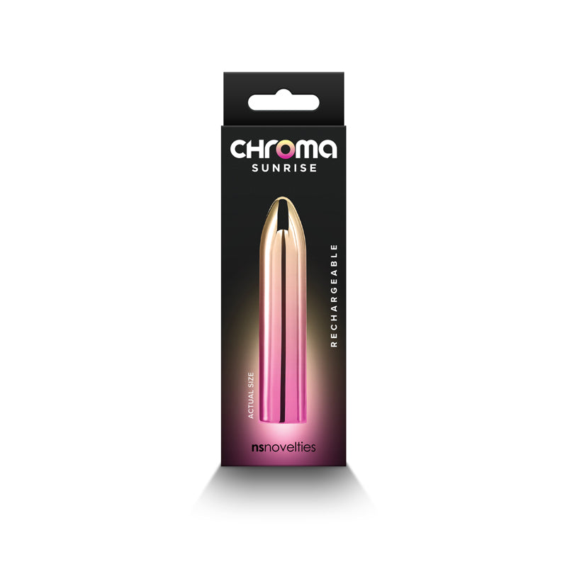 Chroma Sunrise Medium Mini Vibrator - Metallic Pink/Gold