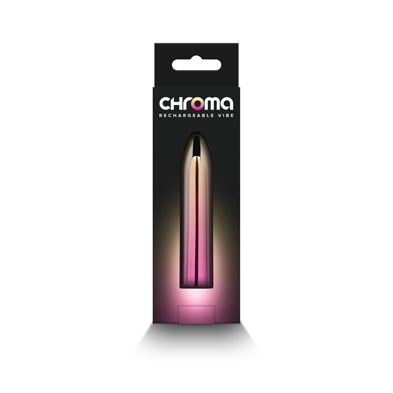 Chroma Sunrise Medium Mini Vibrator - Metallic Pink/Gold