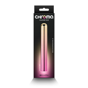 Chroma Sunrise Large Slim Vibrator -  Metallic Pink/Gold