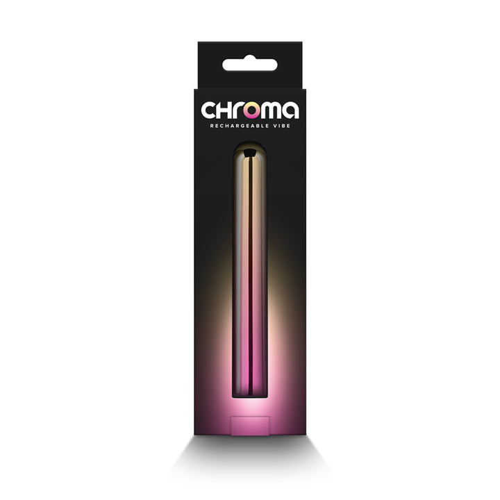 Chroma Sunrise Large Slim Vibrator -  Metallic Pink/Gold