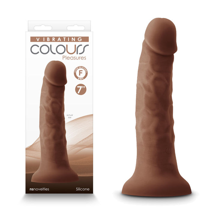 Colours Pleasures 7 Inch Vibrating Dong - Brown