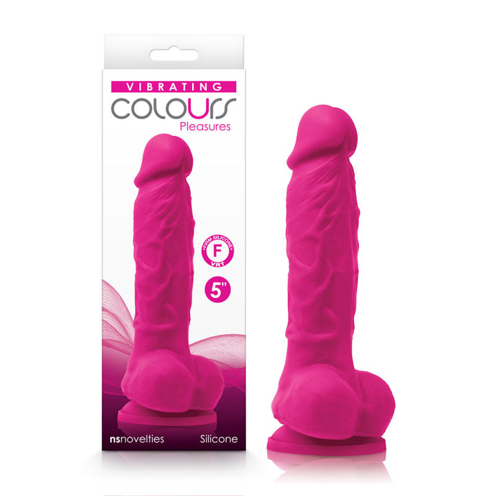 Colours Pleasures Vibrating 5 Inch Pink Dong