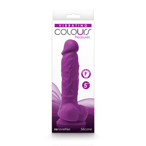 Colours Pleasures Vibrating 5 Inch Purple Dong
