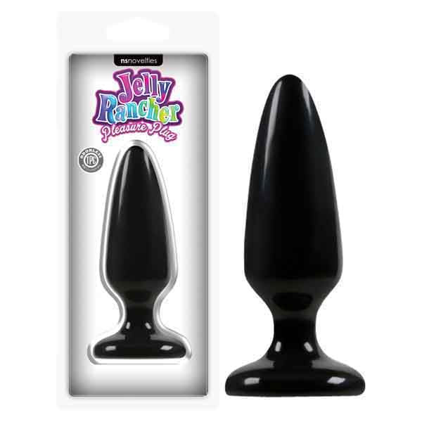 Jelly Rancher Black 5 Inch Pleasure Butt Plug
