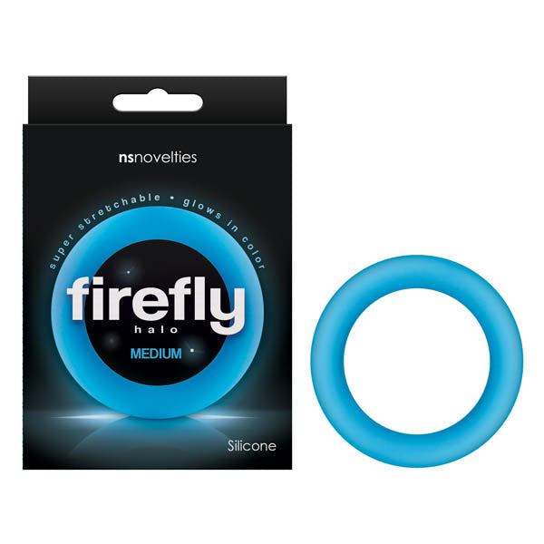 Firefly Halo - Glow In Dark Blue Medium 55 mm Cock Ring