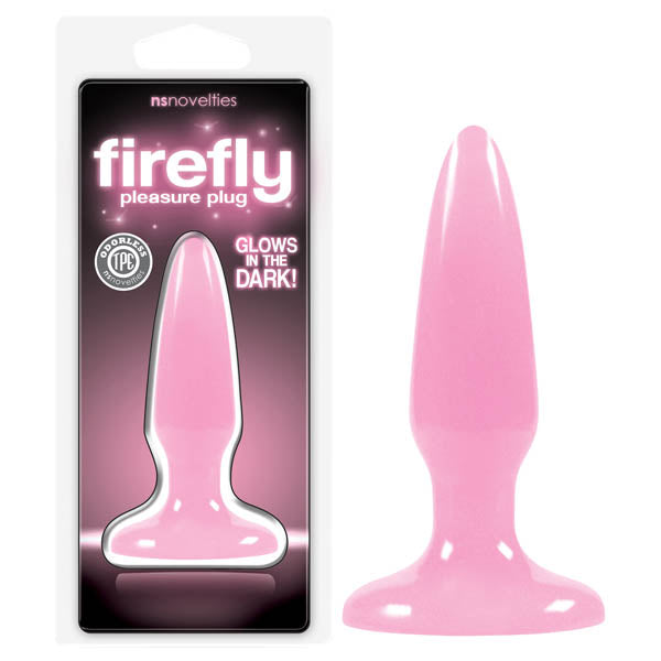Firefly Pleasure Plug - Glow-in-the-Dark Pink 8.1 cm (3.2'') Mini Butt Plug