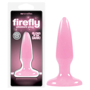 Firefly Pleasure Plug - Glow-in-the-Dark Pink Mini Butt Plug