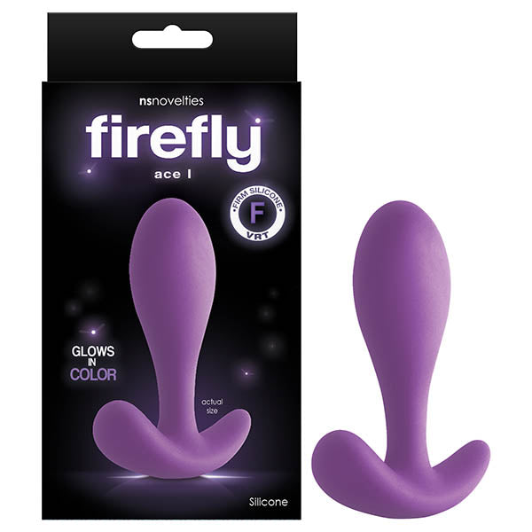 Firefly Ace I - Glow In Dark Purple 10.4 cm Anal Plug