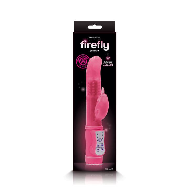 Firefly - Jessica - Glow In Dark Pink Rabbit Vibrator