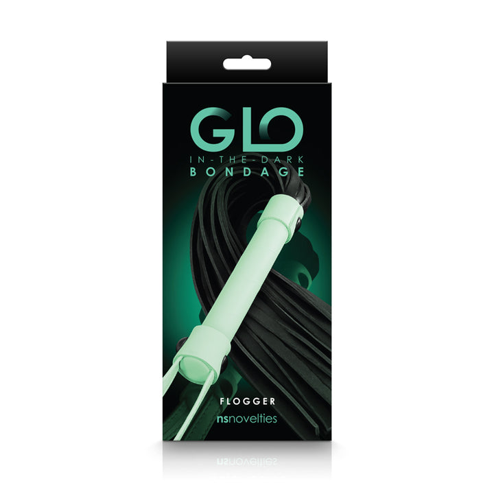 GLO Bondage Flogger - Glow In Dark