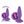 Glams - Purple 10.4 cm (4'') Butt Plug with Sparkling Gem