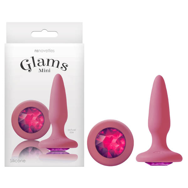 Glams Mini - Pink 8.4 cm (3.3'') Butt Plug with Sparkling Gem