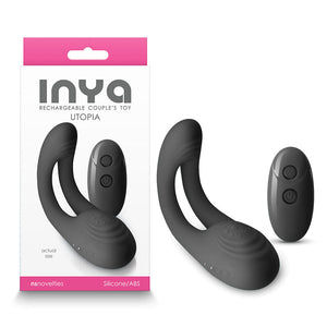 INYA Utopia - Black - Couples Dual Stimulator with Remote Control
