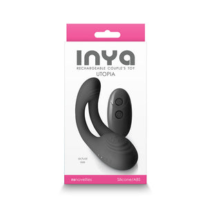 INYA Utopia - Black - Couples Dual Stimulator with Remote Control