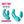 INYA Utopia - Teal - Couples Dual Stimulator with Remote Control