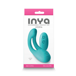 INYA Utopia - Teal - Couples Dual Stimulator with Remote Control