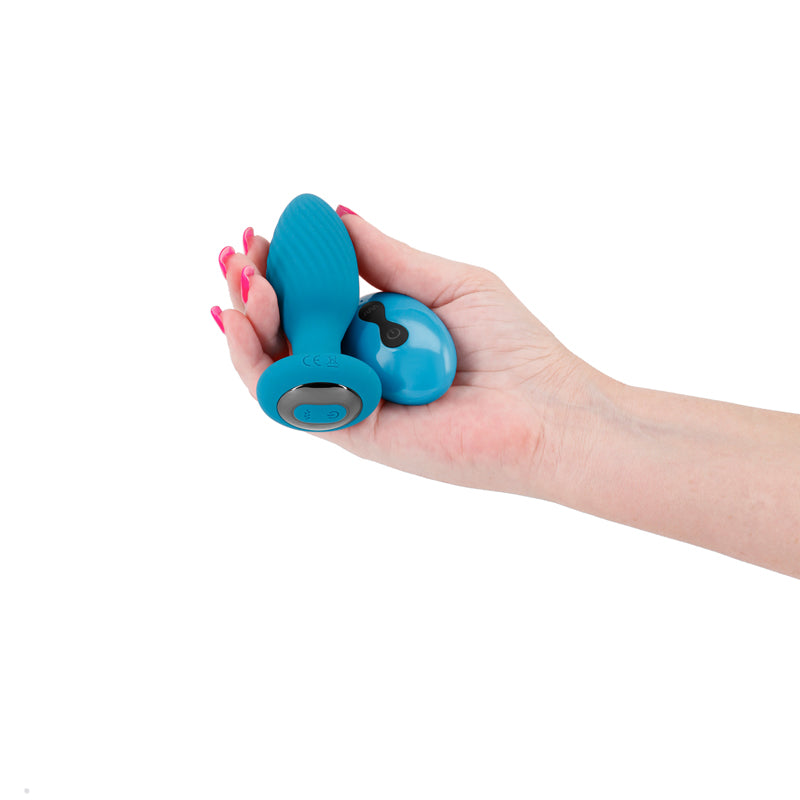 InYa Alpine Vibrating Butt Plug with Remote - Teal