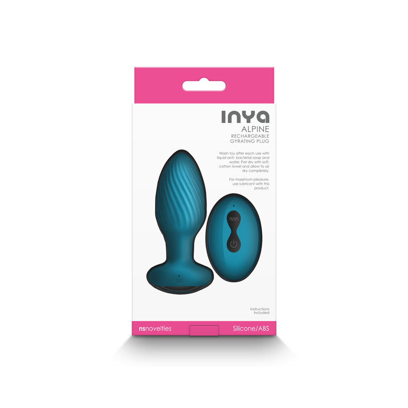 InYa Alpine Vibrating Butt Plug with Remote - Teal