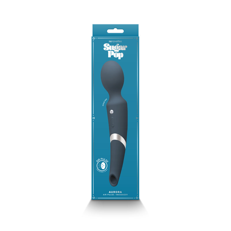 Sugar Pop Aurora 2-in-1 Air Pulse Wand Massager - Blue