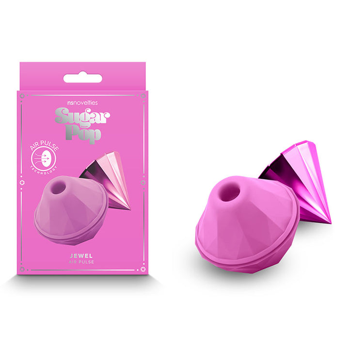 Sugar Pop Jewel Discrete Air Pulse Stimulator with Cover - Pink