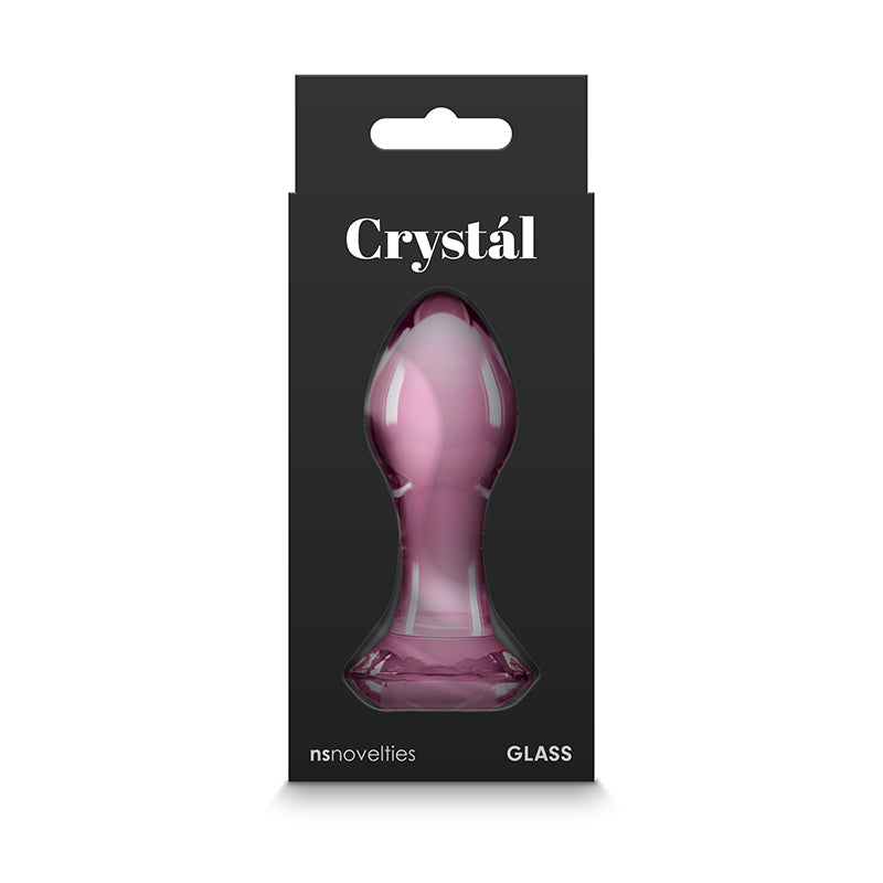Crystal Gem - Pink 9cm Glass Butt Plug