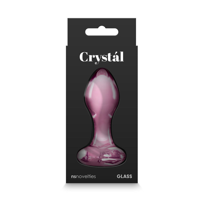 Crystal Heart - Pink 9cm Glass Butt Plug
