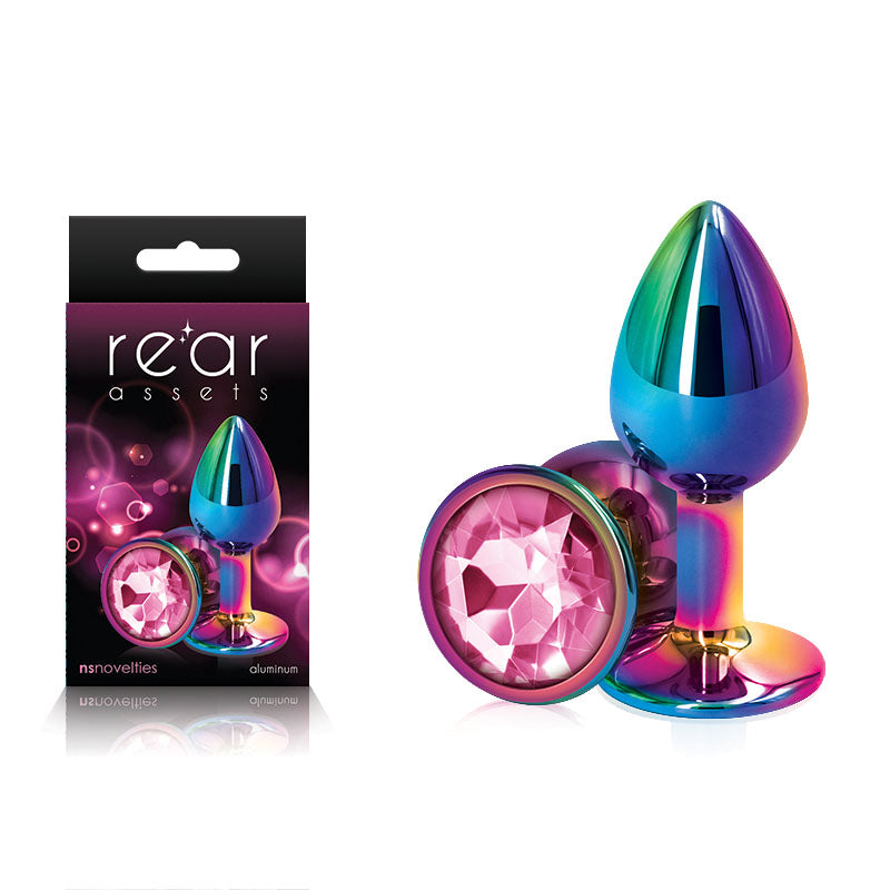 Rear Assets Multicolor Small Butt Plug – Pink