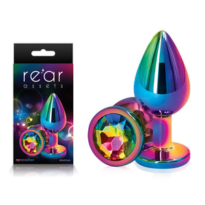 Rear Assets Multicolor Medium Butt Plug – Rainbow