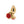Rear Assets Rose - Medium - Gold 8.9cm Butt Plug with Red Rose Base