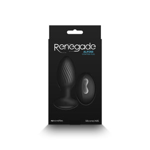 Renegade Alpine Vibrating Butt Plug with Remote Control- Black