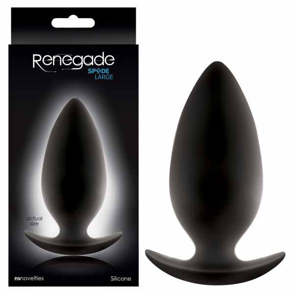 Renegade - Spades - Black 10.5 cm (4.15'') Large Butt Plug